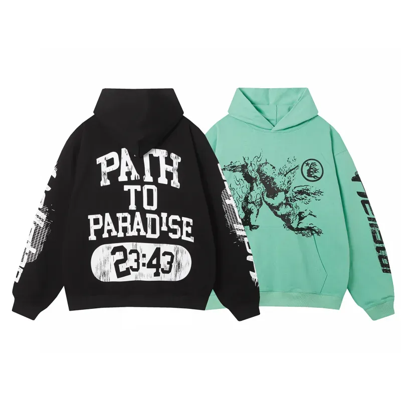 Hellstar Path To Paradise Hoodie #3098 Black/Green
