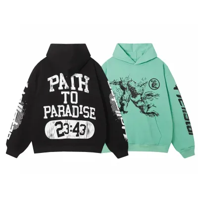 Hellstar Path To Paradise Hoodie #3098 Black/Green 01