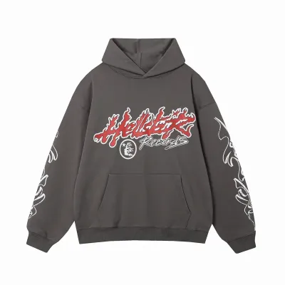 Hellstar Records Tour Hoodie #3071 Black/Brown 01