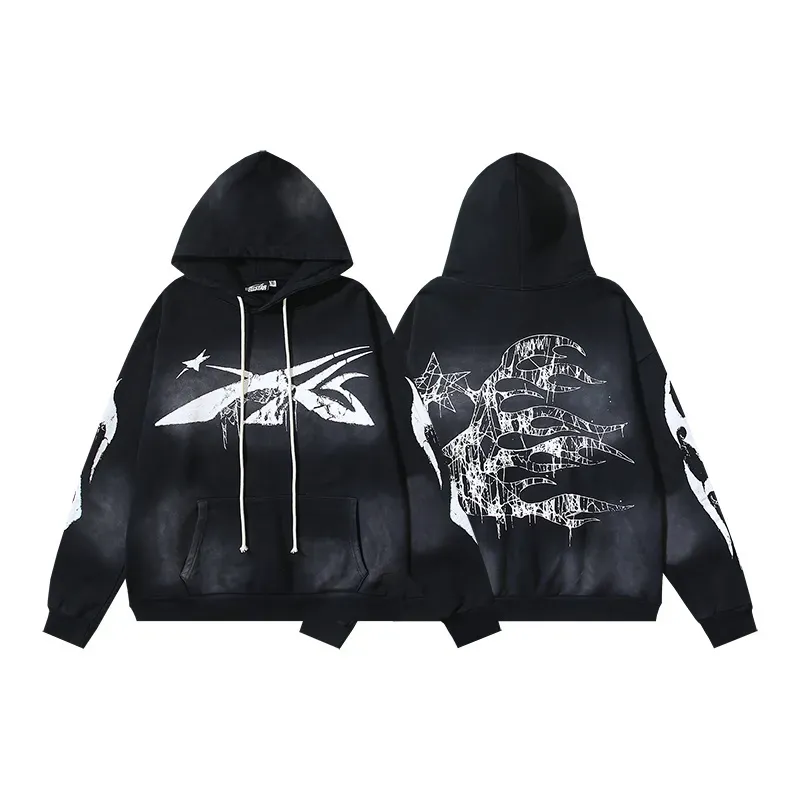 Hellstar Spiderweb Sport Black Hoodie #2039
