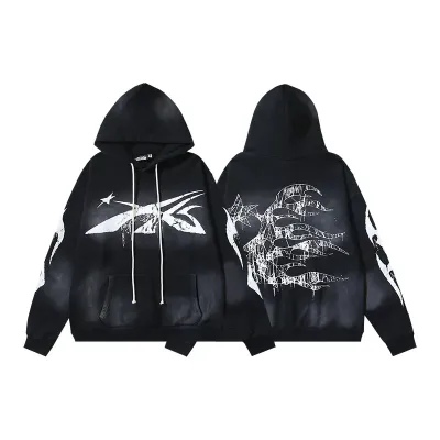 Hellstar Spiderweb Sport Black Hoodie #2039 01