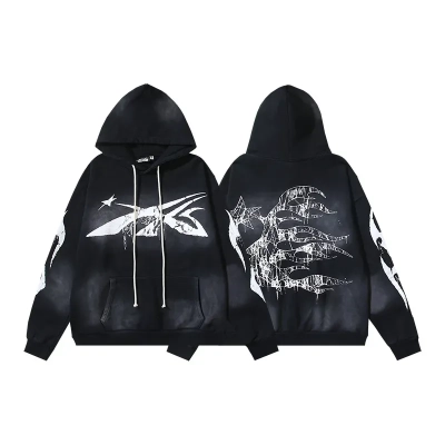 Hellstar Spiderweb Sport Black Hoodie #2039 01