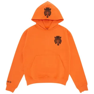 Chrome Hearts Vine Dagger Hoodie 'Orange' 01