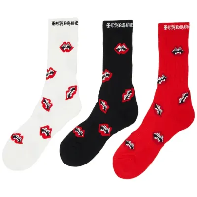 Chrome Hearts 3-Pack Chomper Socks (One pair of each color) 01
