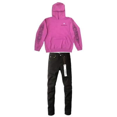 Chrome Hearts Matty Boy Spider Web Hoodie + Purple Brand Fashion Men Jeans 4 01