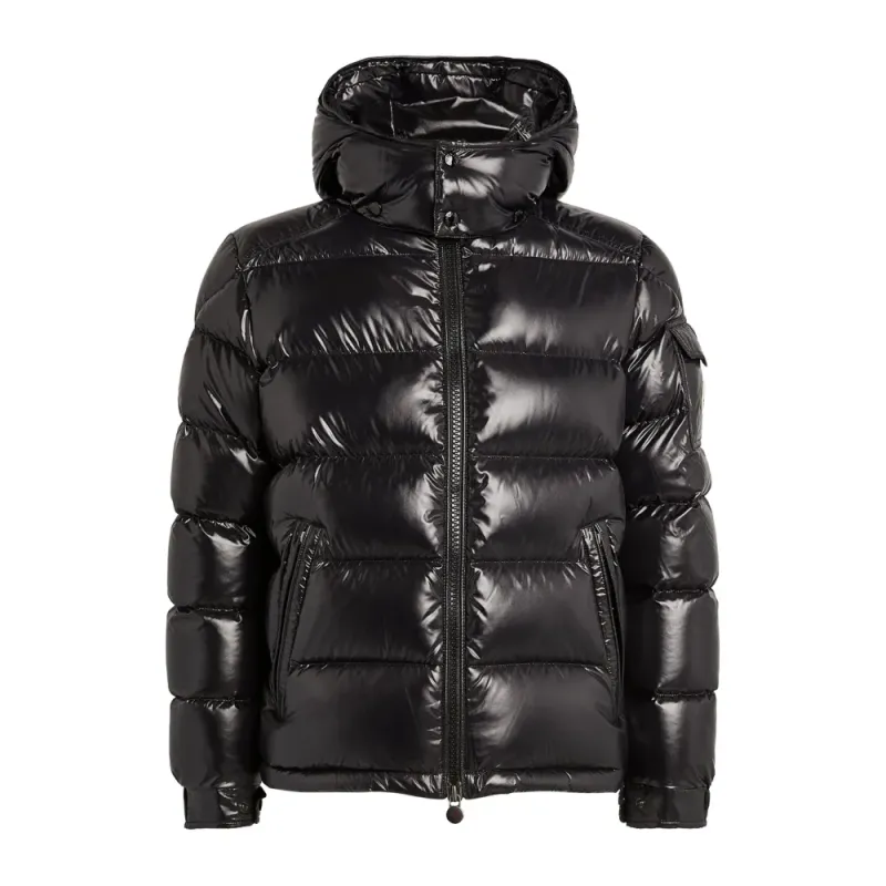 Moncler Maya Short Down Jacket Black (NFC) + Purple Brand Fashion Men Jeans 6