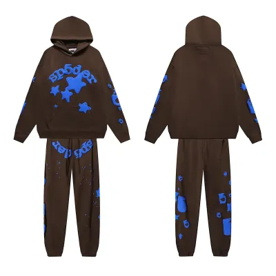 copy of Sp5der OG Web V2 Hoodie & Sweatpant Set Dusty Blue #8225 01