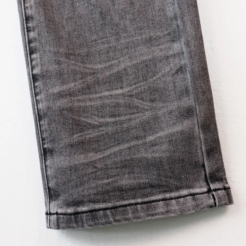 Godspeed Casual Comfort Holes Straight Jeans #8211 Smoky Gray