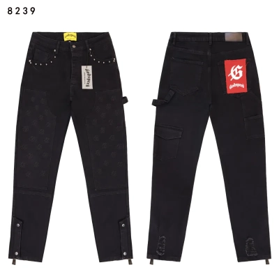 Godspeed Embroidered Multi-Pocket Jeans #8239 Black 01