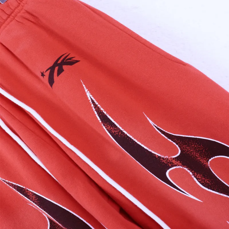 Hellstar Halloween Skeleton Airbrushed Hoodie & Sweatpants Set #5665-8199 Red