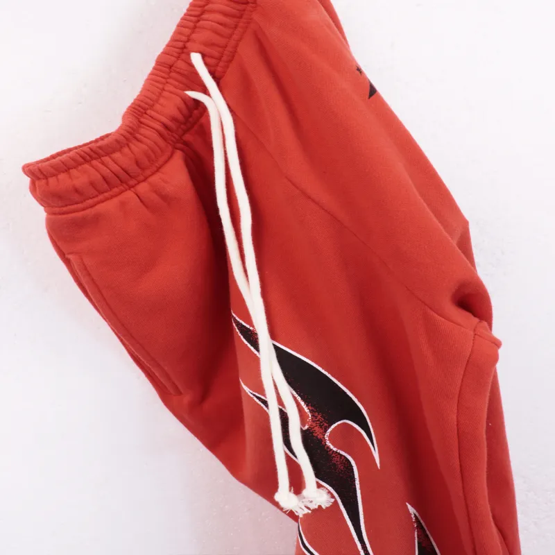 Hellstar Halloween Skeleton Airbrushed Hoodie & Sweatpants Set #5665-8199 Red