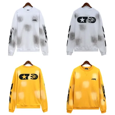 Hellstar Terry Fabric Crewneck #7545 Yellow/White 01