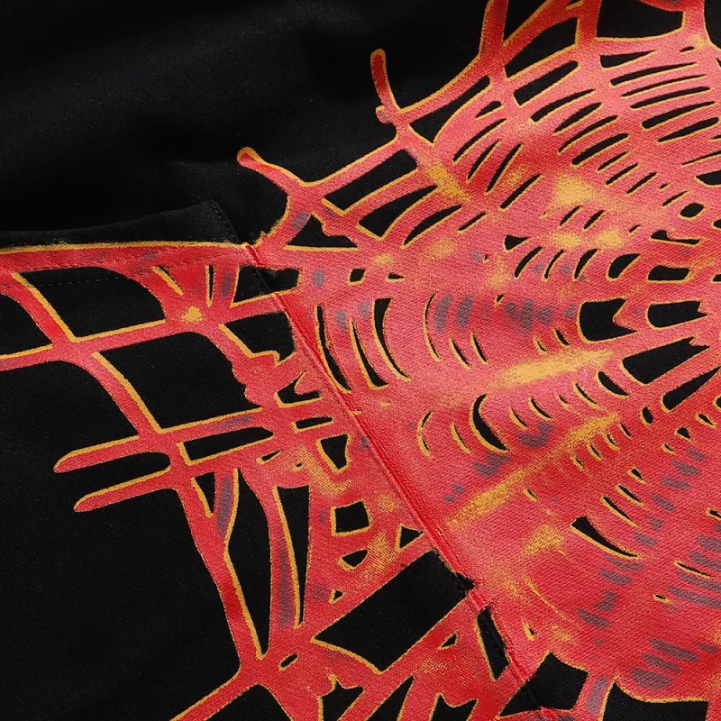 Sp5der OG Web V2 Hoodie & Sweatpant Set Black #8228