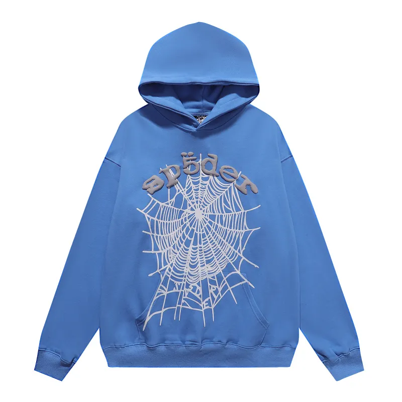 Sp5der OG Web V2 Hoodie & Sweatpant Set Dusty Blue #8225