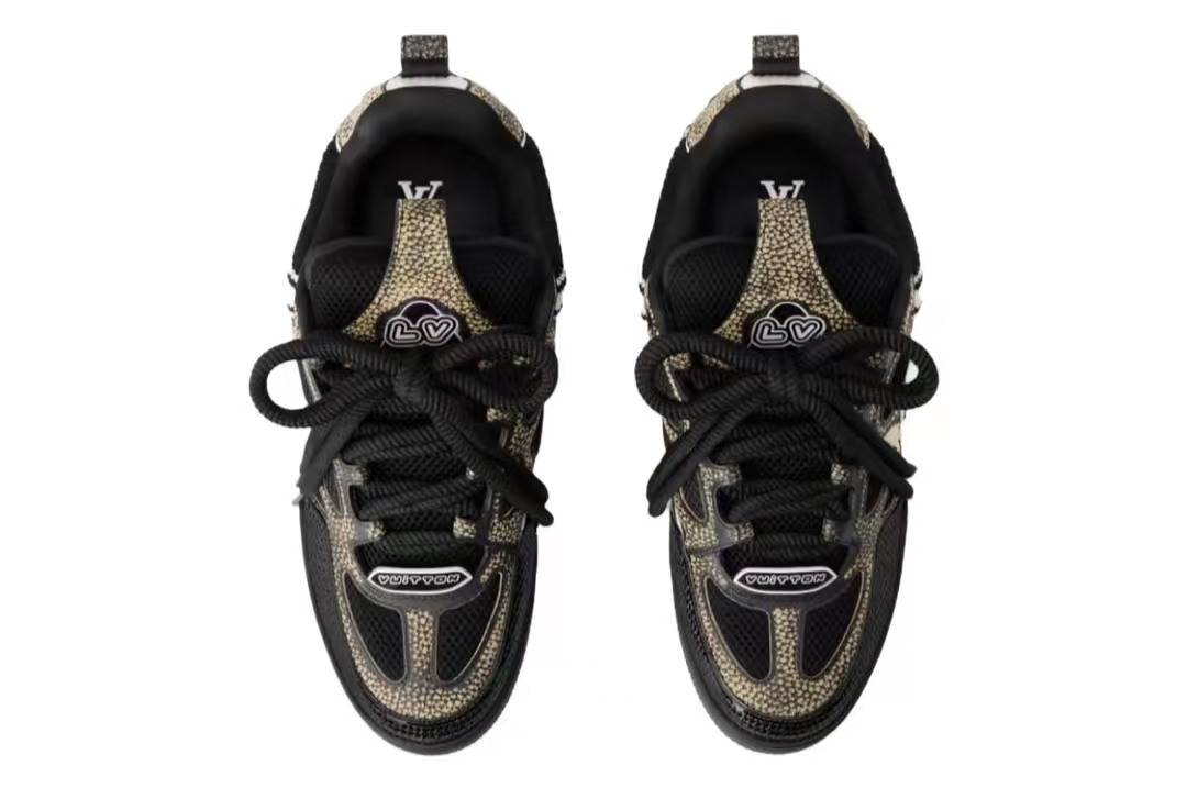 PK God Batch Louis Vuitton Skate Sneaker Black Swarovski Monogram