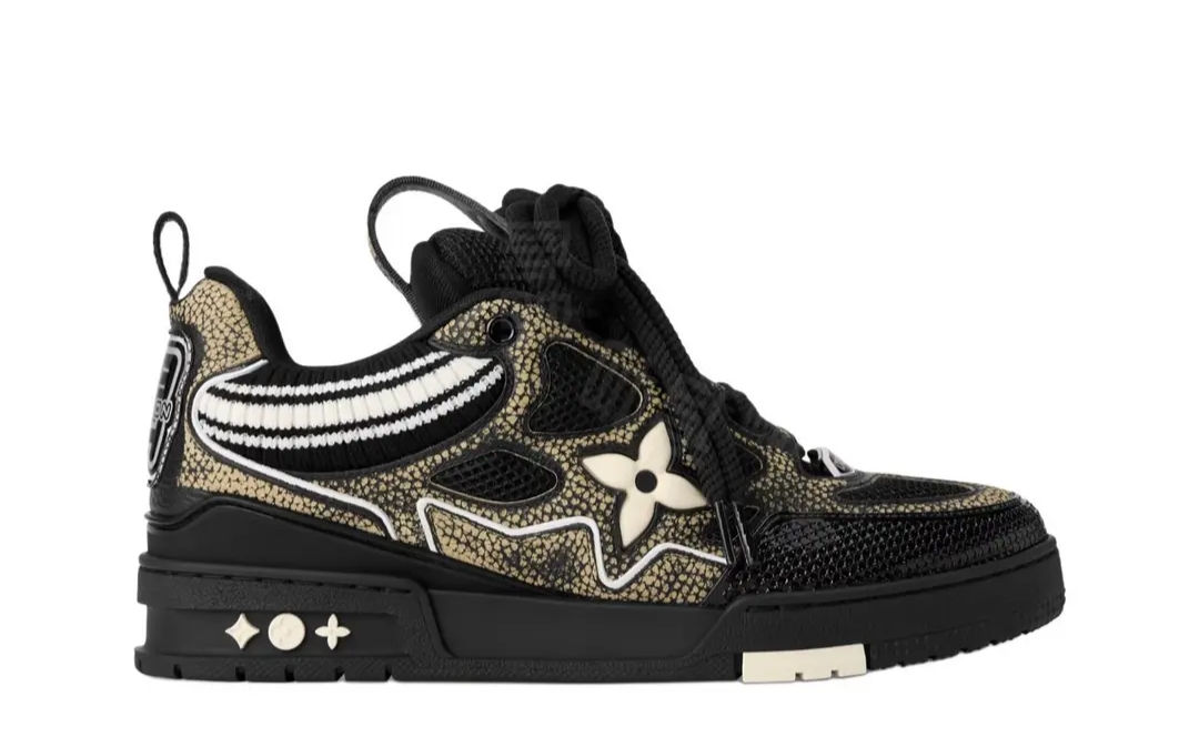 PK God Batch Louis Vuitton Skate Sneaker Black Swarovski Monogram