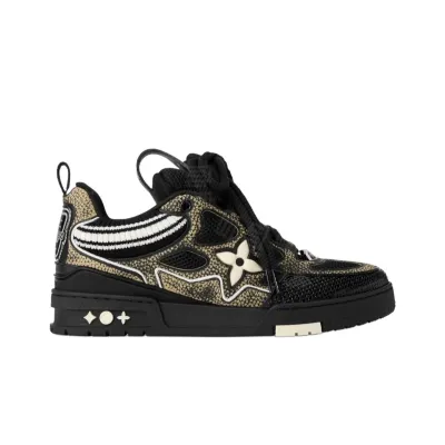 PK God Batch Louis Vuitton Skate Sneaker Black Swarovski Monogram 02