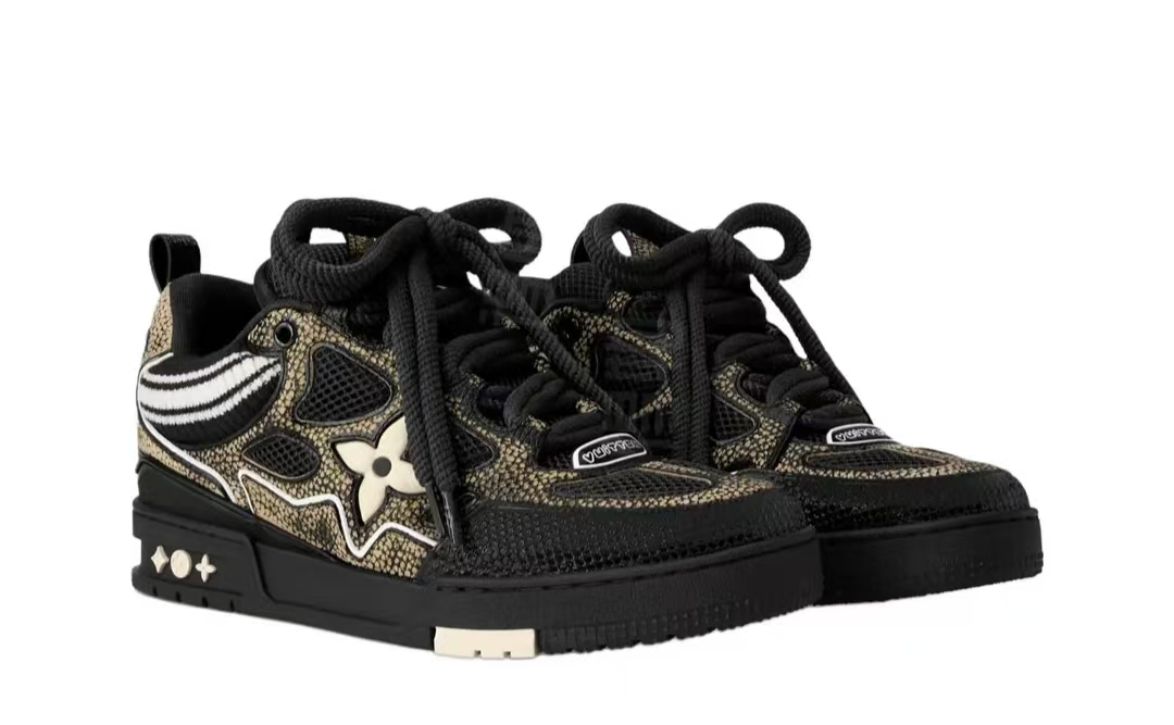 PK God Batch Louis Vuitton Skate Sneaker Black Swarovski Monogram