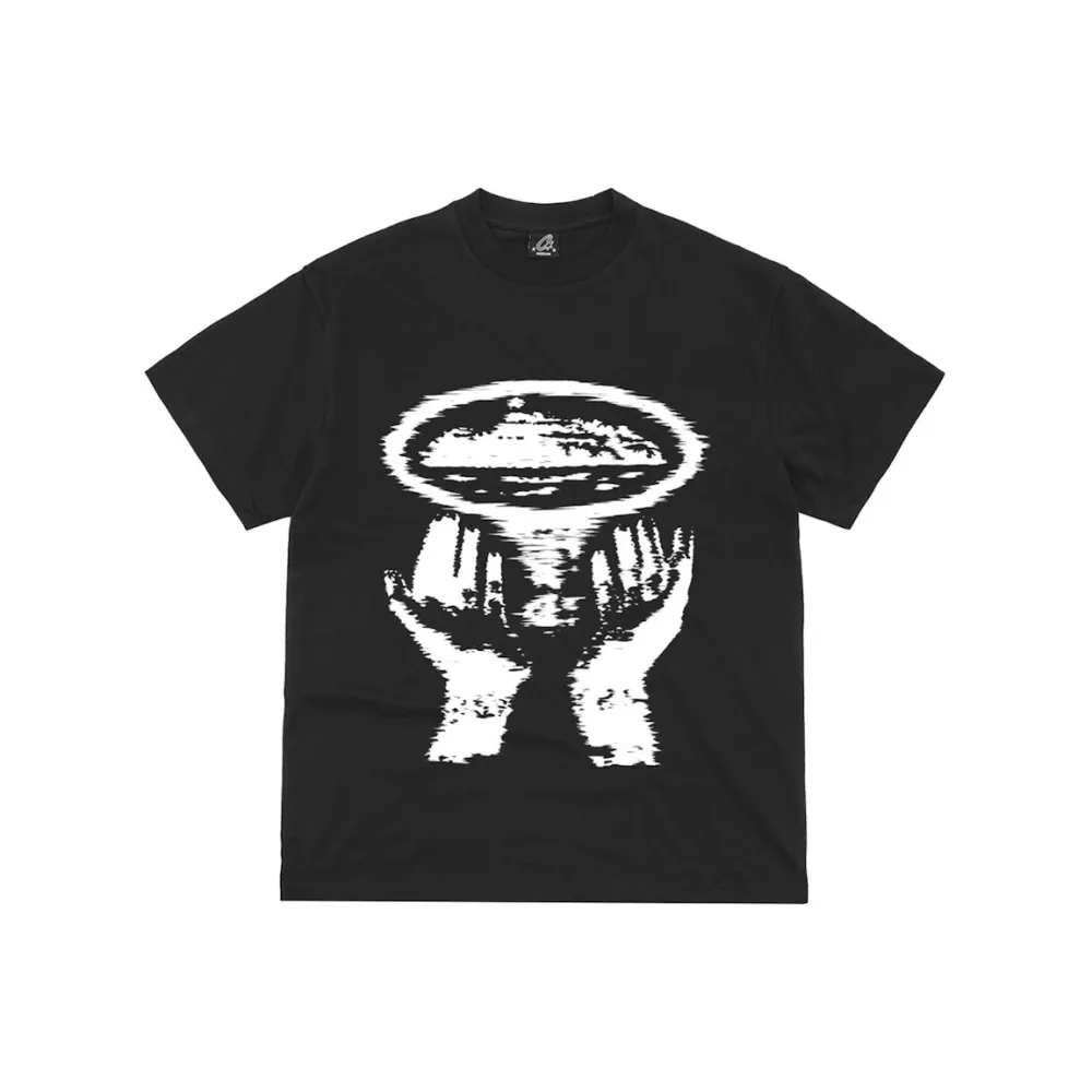  Corteiz Vortex Hands Tee Black +Purple Brand Denim Shorts PK5002