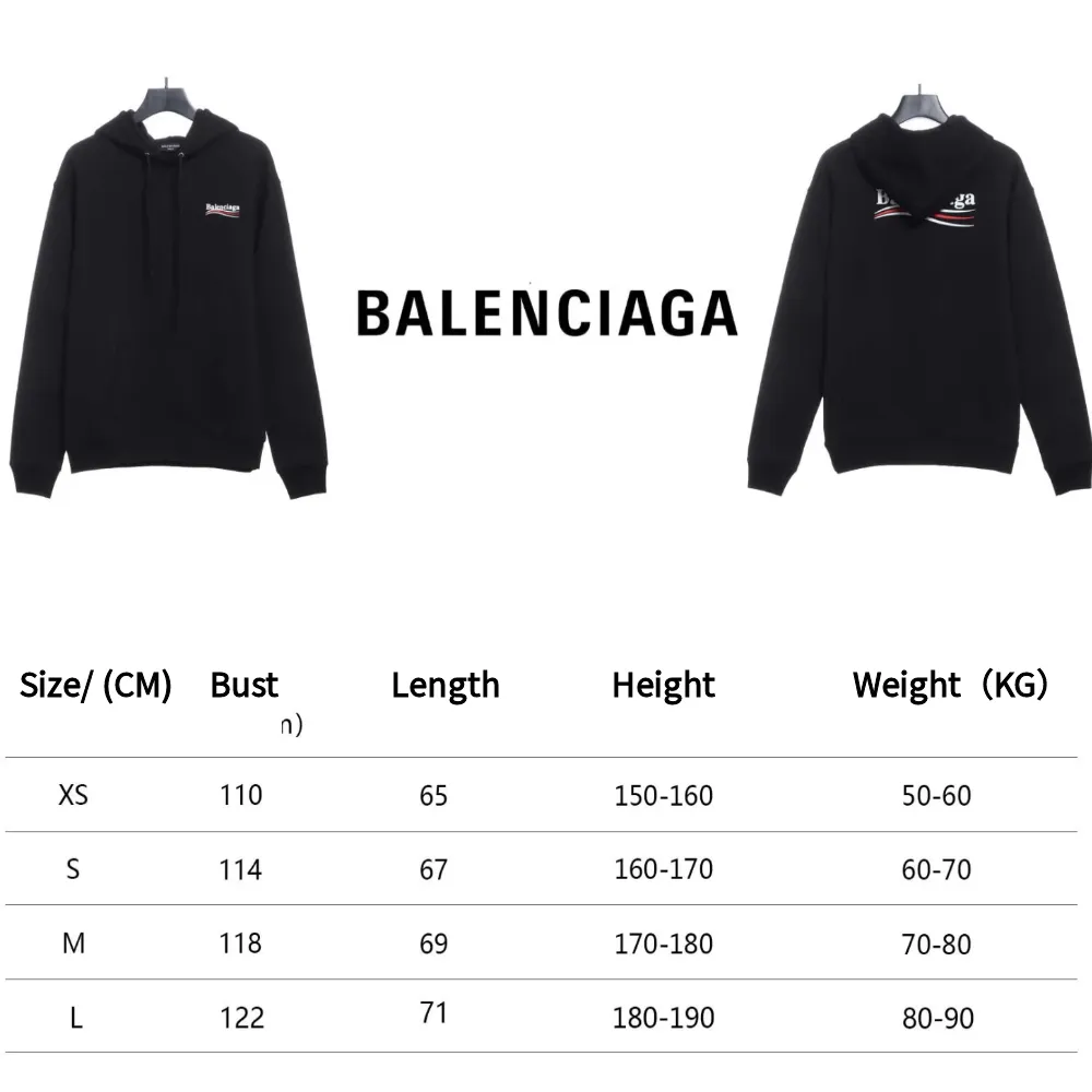 Balenciaga Political Campaign Hoodie Medium Fit 'Black' 600583TKVI91070+Ksubi Jeans PK 3015