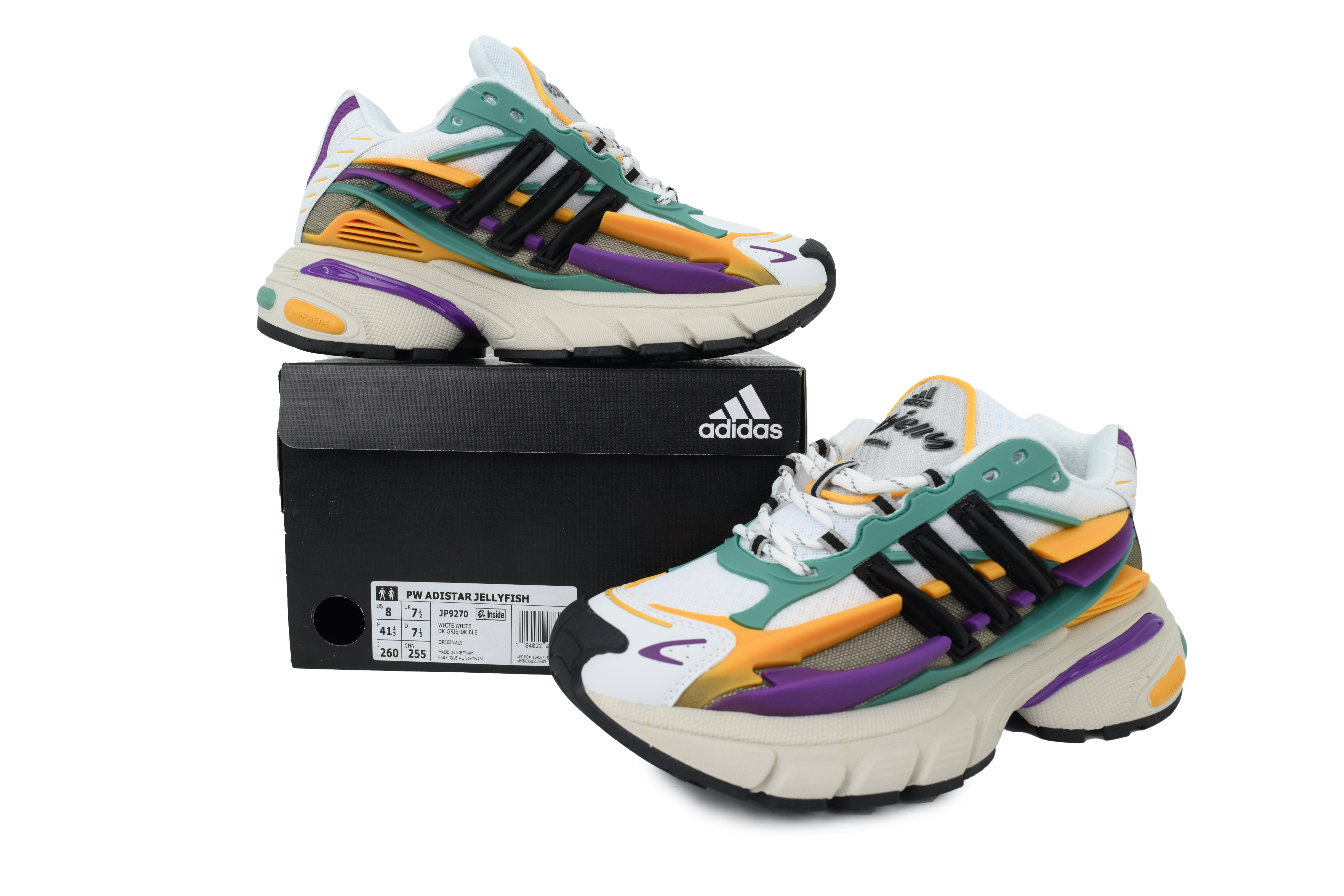Pharrell x VIRGINIA x adidas Adistar Jellyfish White Yellow Purple  JP9270 