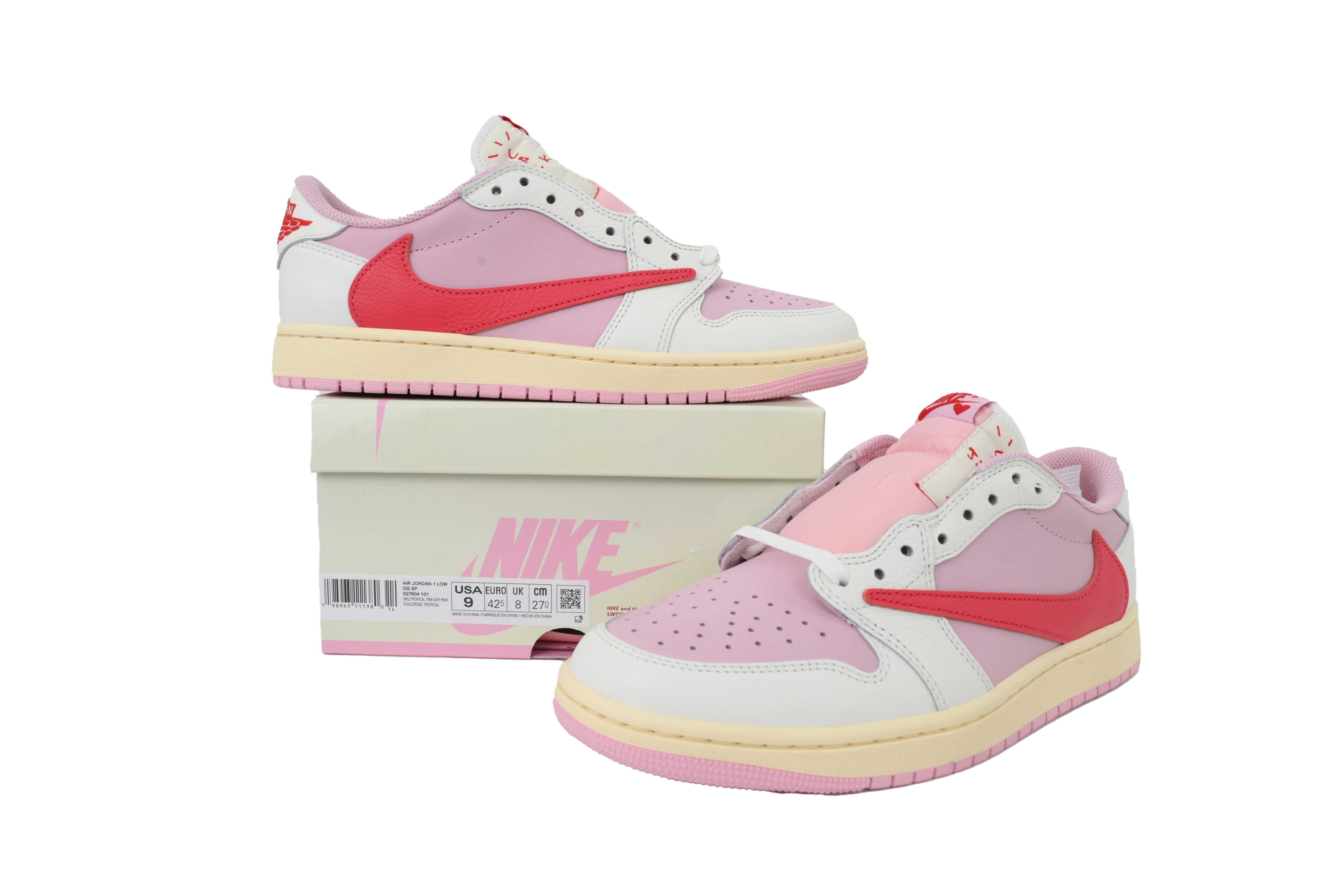 Travis Scott x Air Jordan 1 Low Hot Powder Pouring  IQ7604-101 