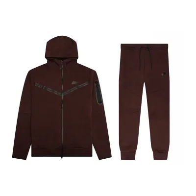 Nike Sportswear Tech Fleece Hoodie & Joggers Set Earth/Black 01