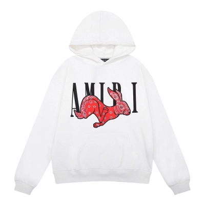 AMIRI Cny Rabbit Logo Hoodie Black/White 02