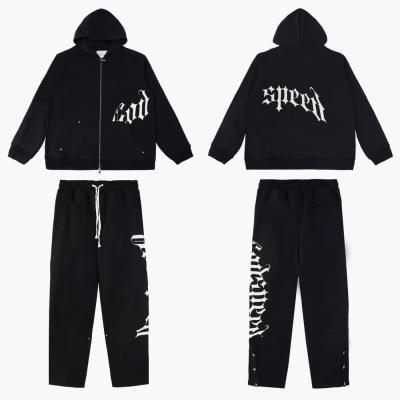 Godspeed OG Logo Sweatsuit Black White 01