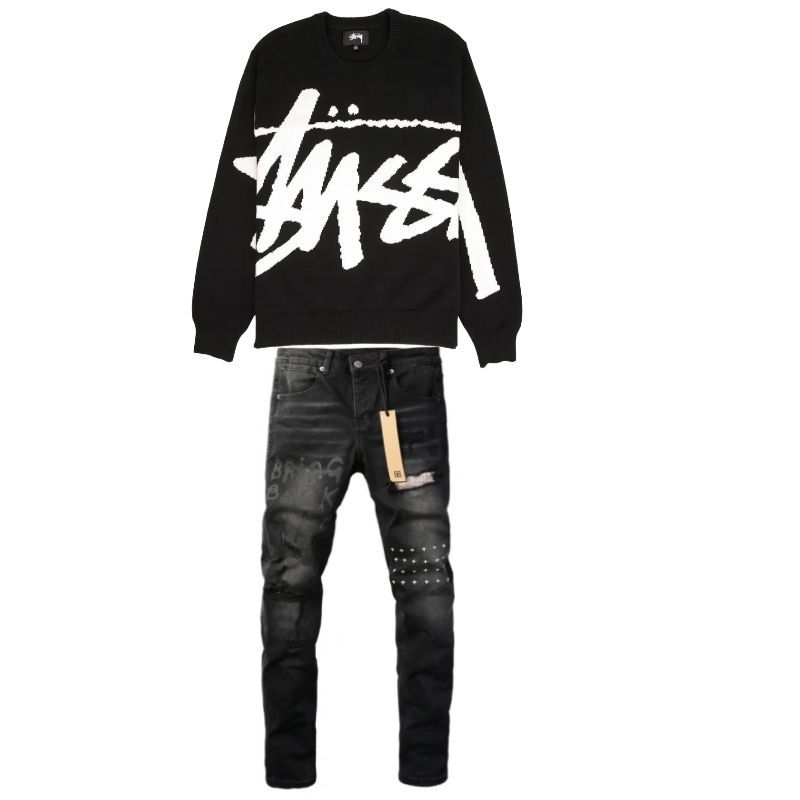 Off-White Gradient Logo Knitwear Multi+Amiri Jean 8906+Ksubi Jeans PK 3015