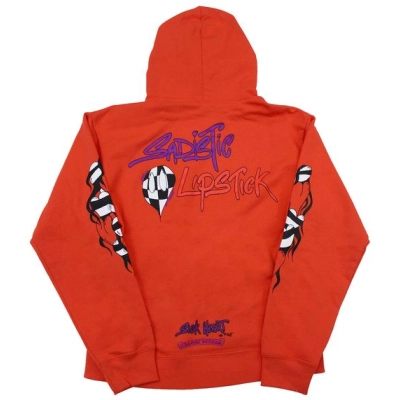 Chrome Hearts Matty Boy Sadistic Lipstick Hoodie 'Red/Orange' 02
