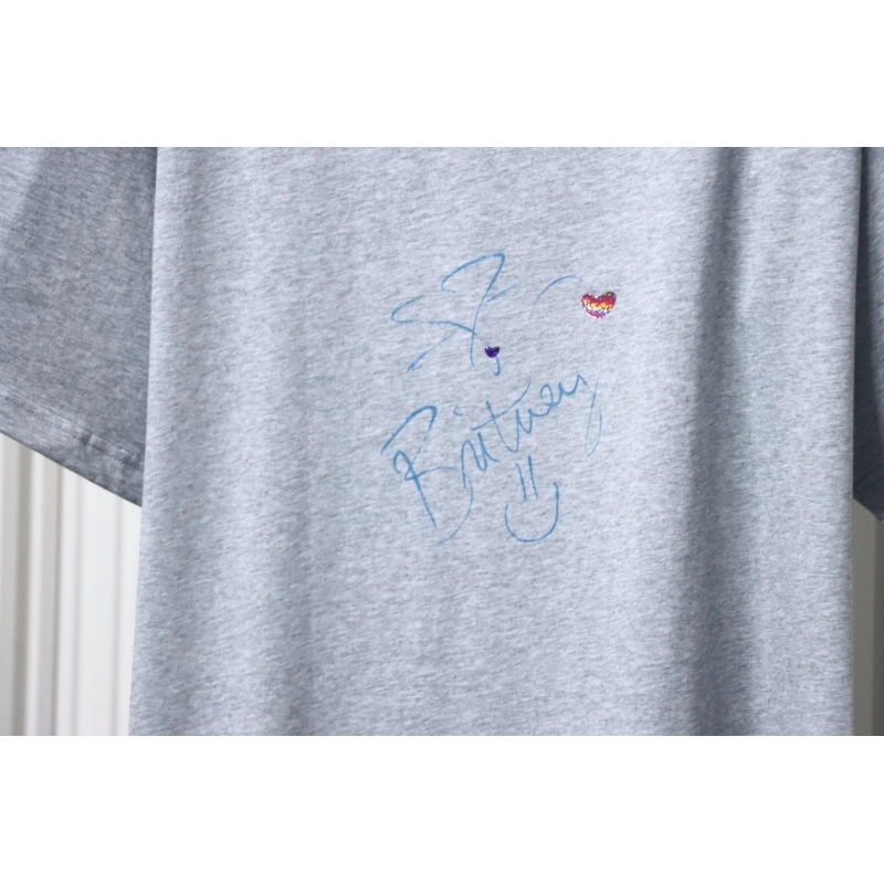 Balenciaga Music Britney Spears Series T-shirt Light Grey & Pink