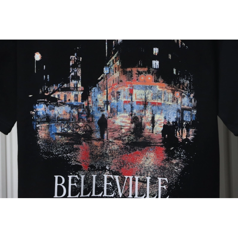 Balenciaga Night Scene Print T-shirt Black