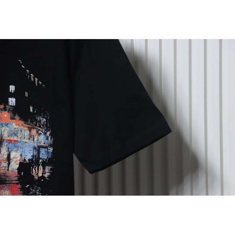 Balenciaga Night Scene Print T-shirt Black