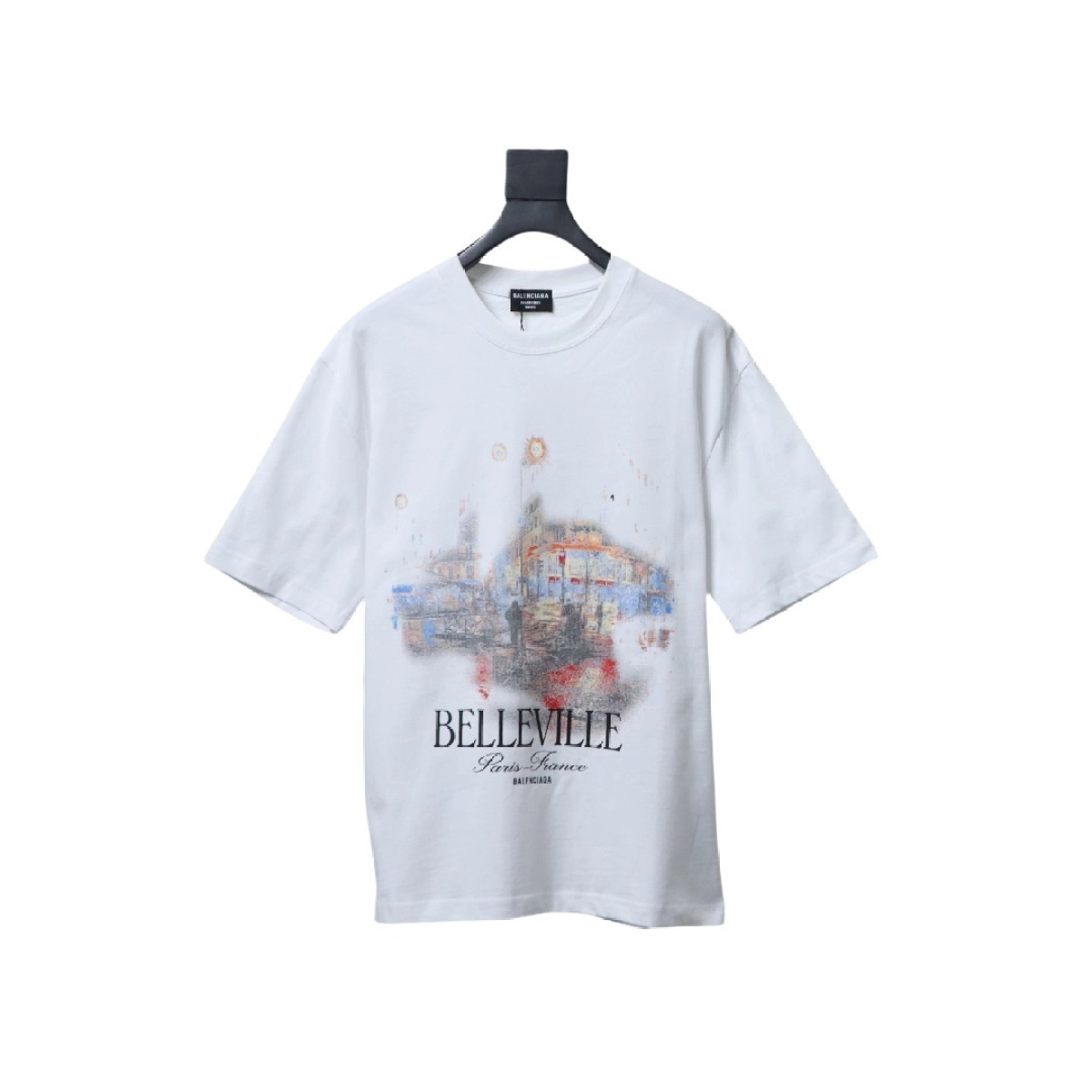 Balenciaga Night Scene Print T-shirt White
