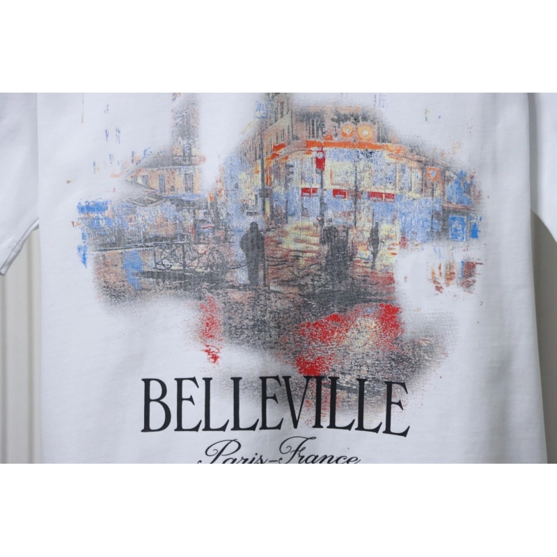 Balenciaga Night Scene Print T-shirt White