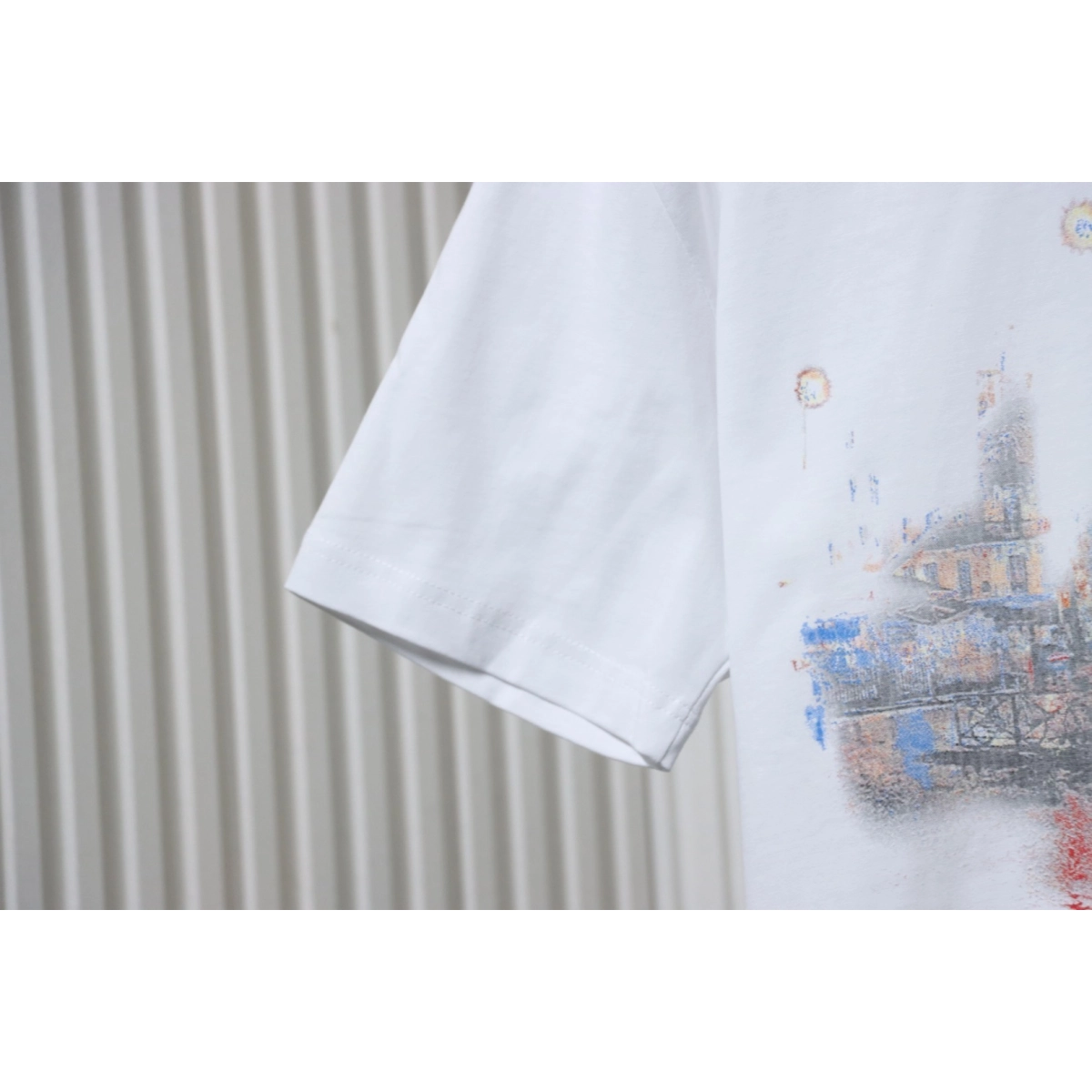 Balenciaga Night Scene Print T-shirt White