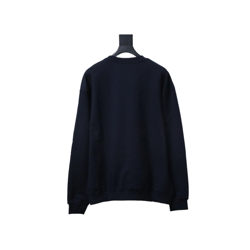 copy of Gucci Hand-painted Letter Crewneck Sweatshirt Washed Black