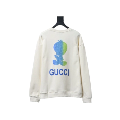 Gucci Cotton Apricot Sweatshirt With Back Cute Little Yellow Duck 01