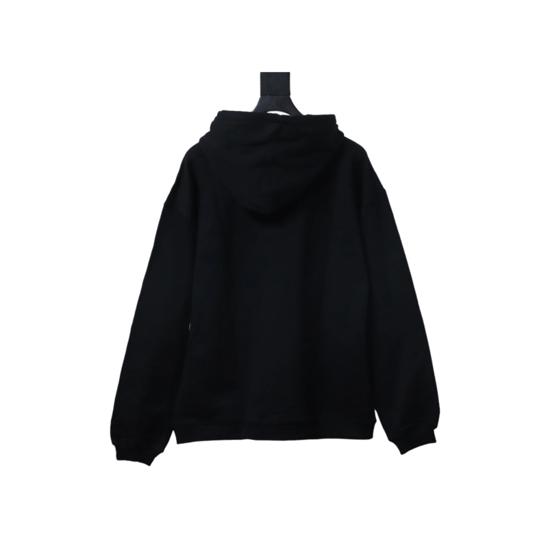 Gucci Cotton Black Hoodie with Blade Print