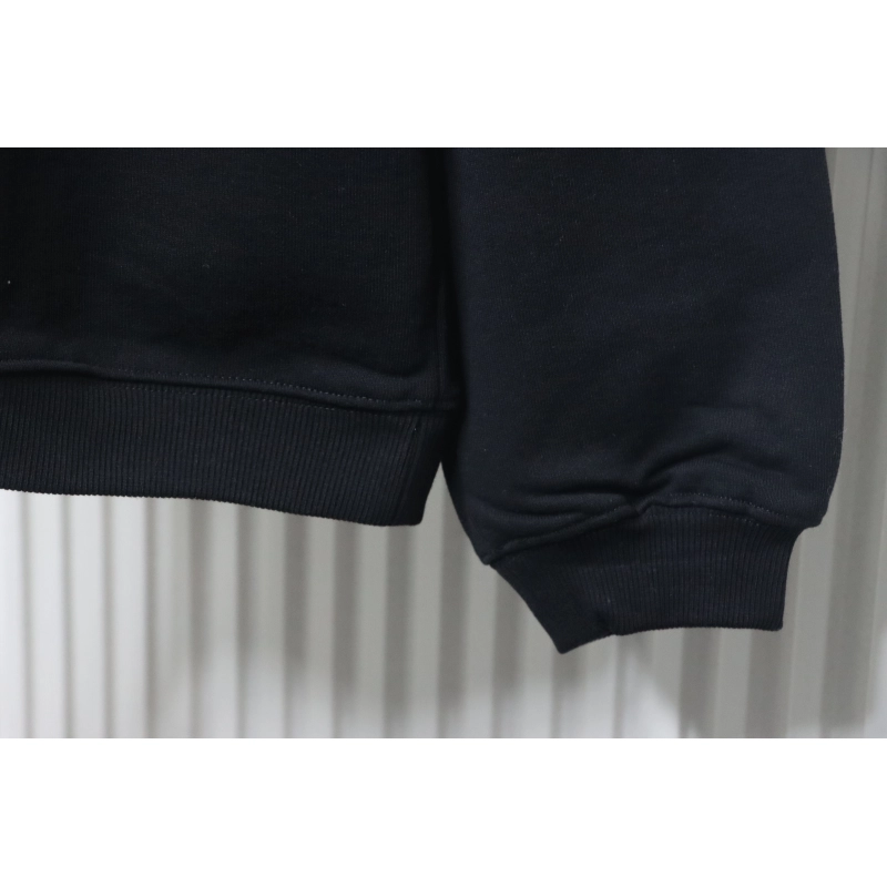 Gucci Cotton Black Hoodie with Blade Print