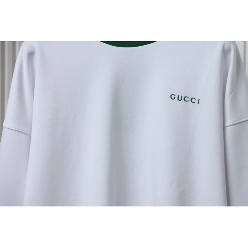 Gucci Cotton Piquet Sweatshirt With Web