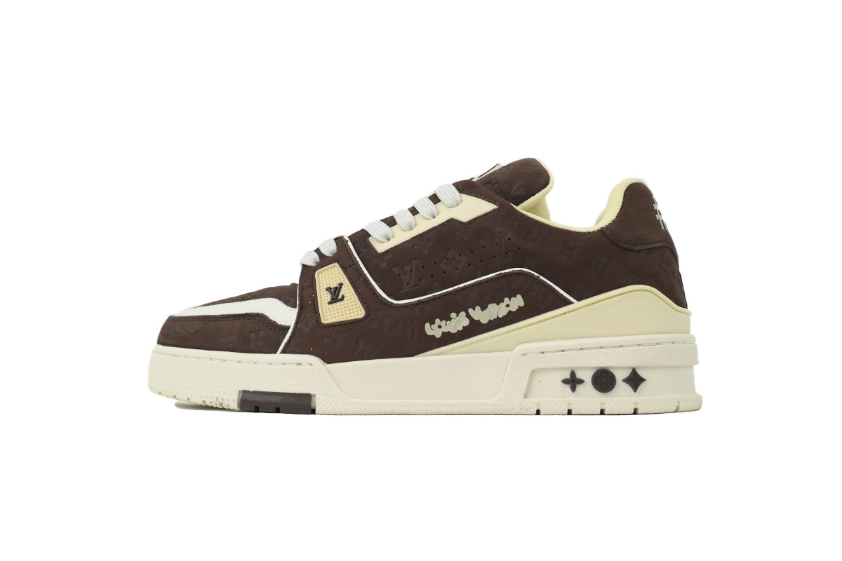 LOUIS VUITTON Brown embossed