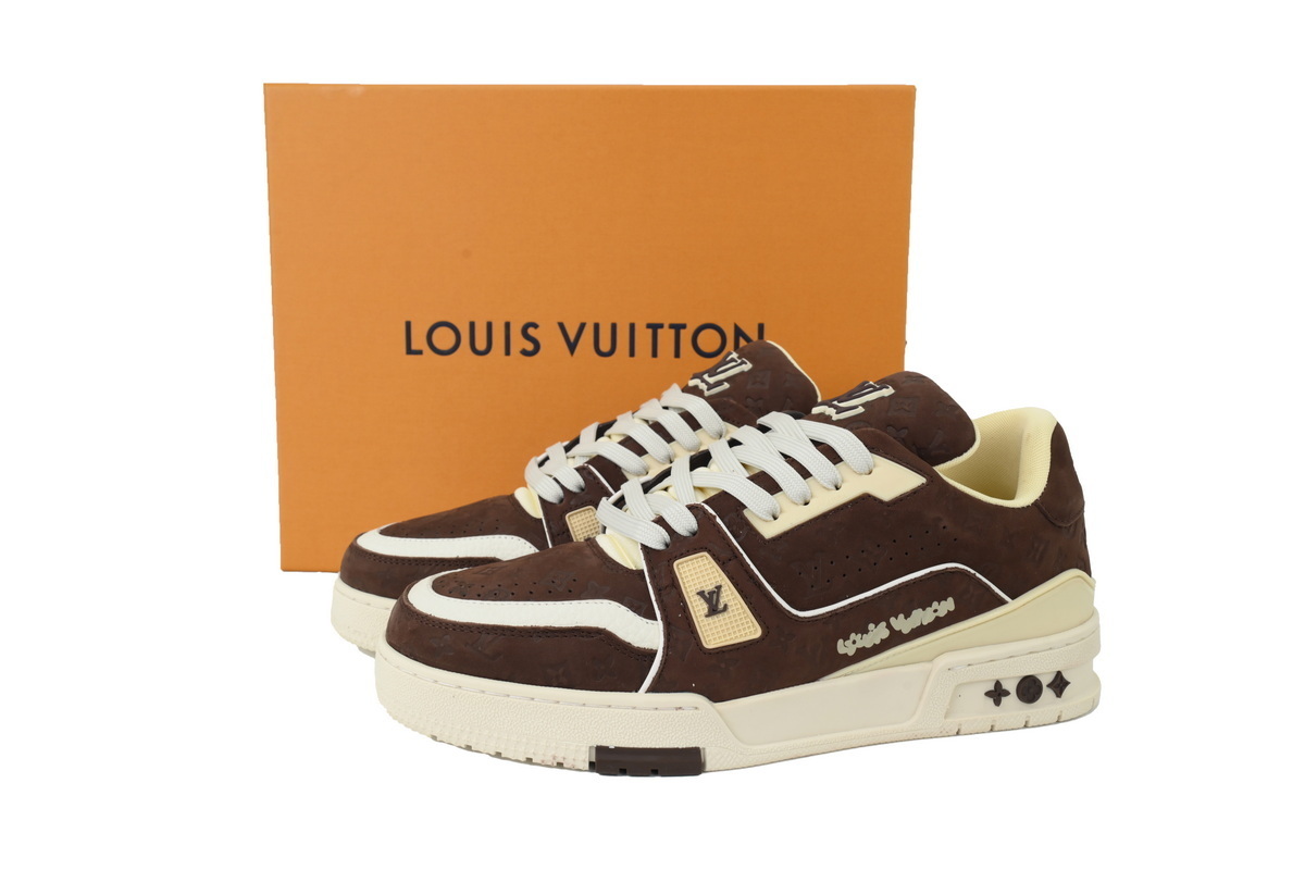 LOUIS VUITTON Brown embossed