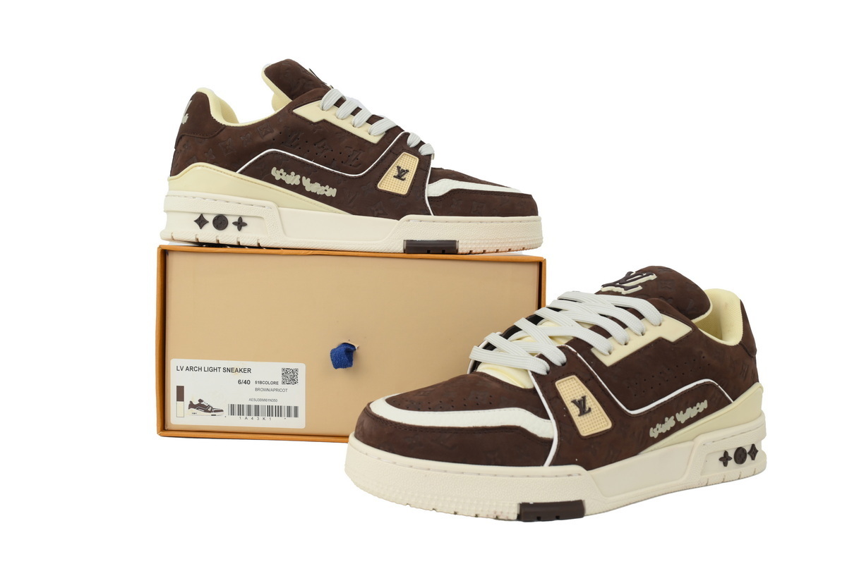 LOUIS VUITTON Brown embossed