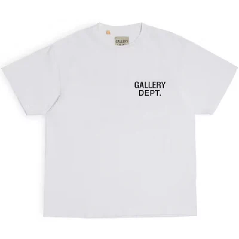 GALLERY DEPT. SOUVENIR T-SHIRT WHITE + Denim Tears Big Cotton Wreath Sweat Shorts Grey