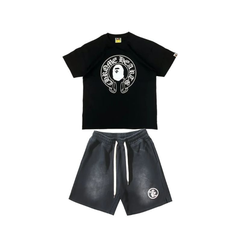 BAPE x Chrome Hearts Baby Milo T-shirt Black + Hellstar-705-0302