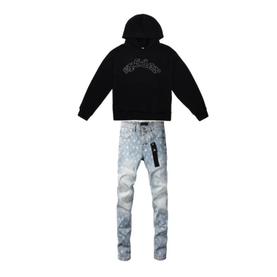 Sp5der OG Logo Hoodie Black + Purple Brand Fashion Men Jeans 11 01
