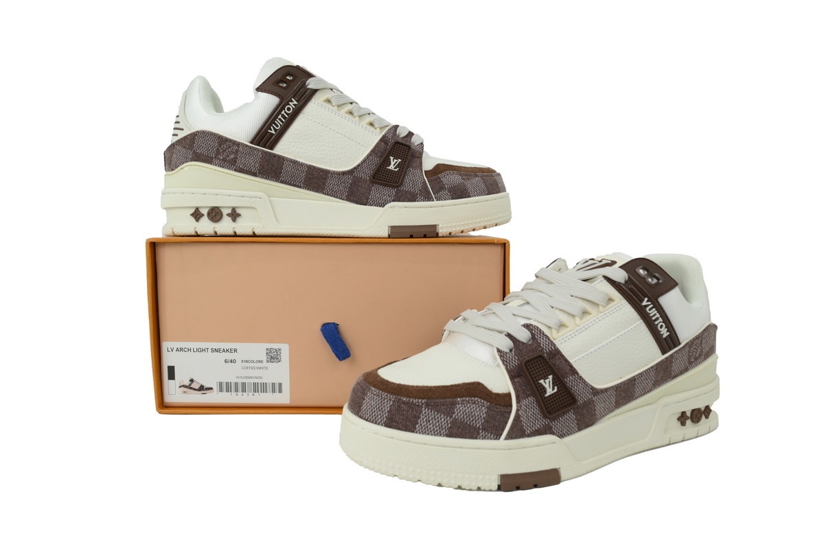 LOUIS VUITTON white and brown