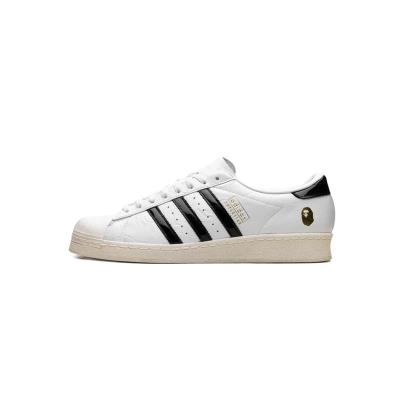 Adidas x A Bathing Ape Superstar Vintage White Black 01